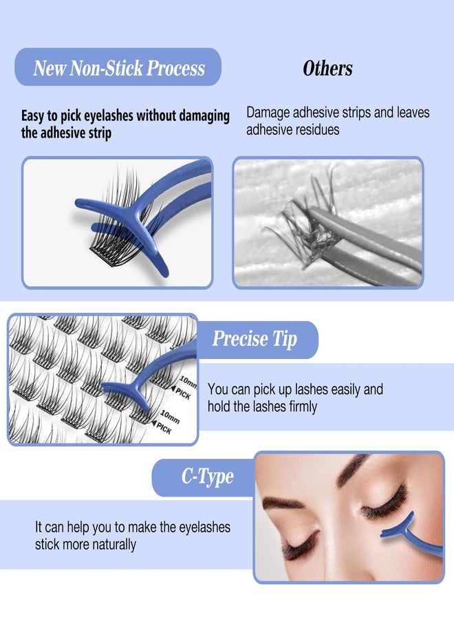 EASITENSION Tweezers For Lash Clusters Kit Tool Ergonomically Designed Handle Lash - Image 3